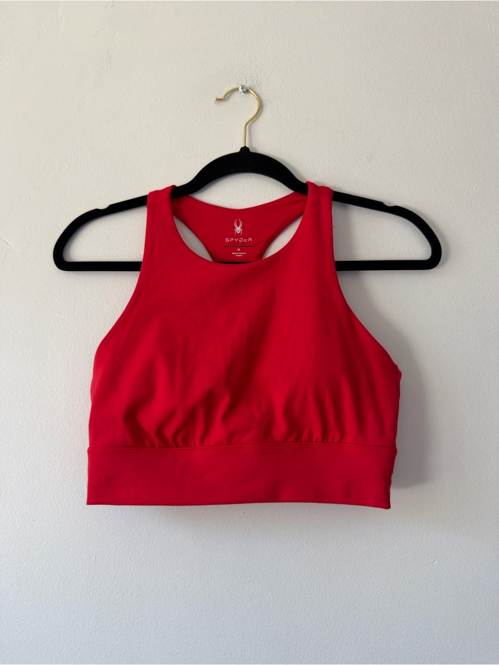 Spyder Women's High-Neck Sports Bra in Red